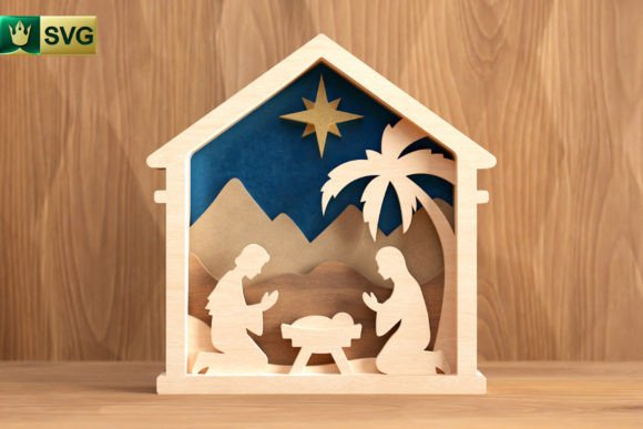 Download Nativity Scene 3D Layered SVG V1 - 3d layered svg Collection