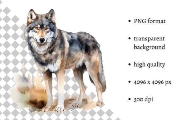 Download Watercolor Woodland Wolf PNG Clipart - Woodland wolf Collection