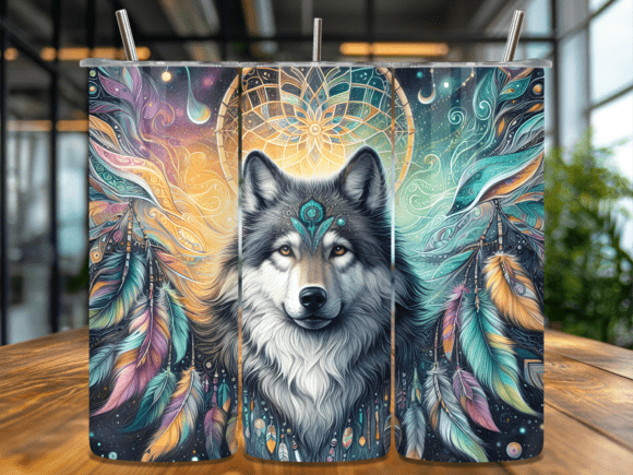 Download Woodland Wolf Graphics Tumbler Wrap - Woodland wolf Collection