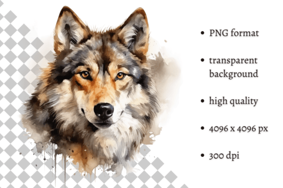 Download Watercolor Woodland Wolf PNG Clipart - Woodland wolf Collection