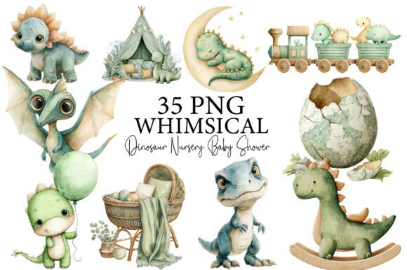 Download Baby Dinosaur Watercolor Bundle - Dino Collection