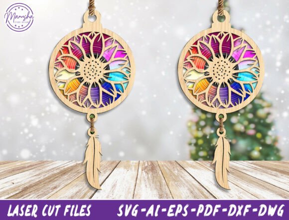 Download Sunflower Dreamcatcher 3D Layered Svg - 3d layered svg Collection